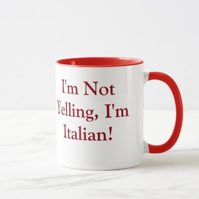 Coffee Mug with Funny Italian Saying (Right)