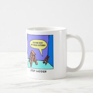 Coffee Mug With Hilarious Pun (Step Ladder)