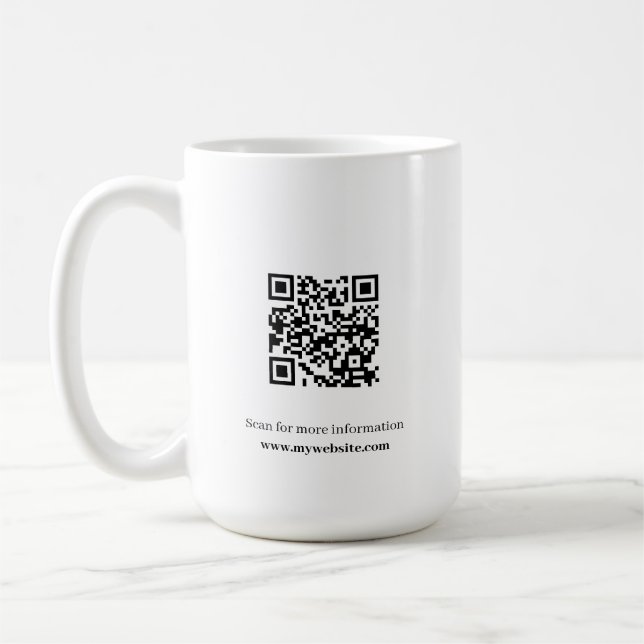 Coffee Mug with QR code (Left)