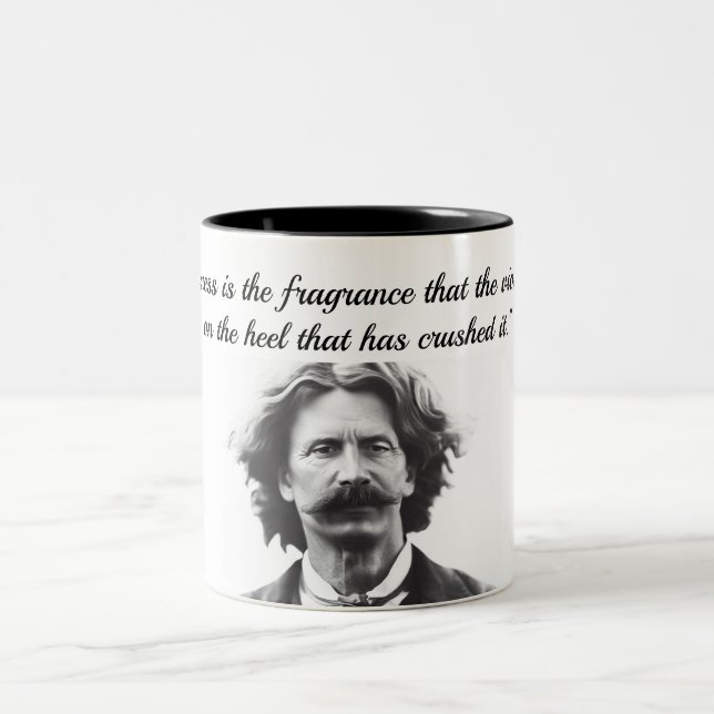 Coffee Mug with quote by Mark Twain (Center)