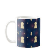 Coffee Mug With Starry Night Knife Keyhole Pattern