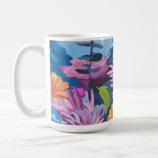 Coffee Mug with vibrant floral painting