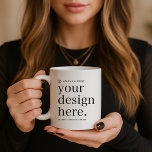 Coffee Mug Your Design Upload<br><div class="desc">An easy to use custom template which allows you to upload your own artwork from your device! Customise further in Zazzle with images and text or upload any artwork file (like your own creation from Photoshop or Canva)! Possibilities are endless for any purpose or need from personal, business or special...</div>