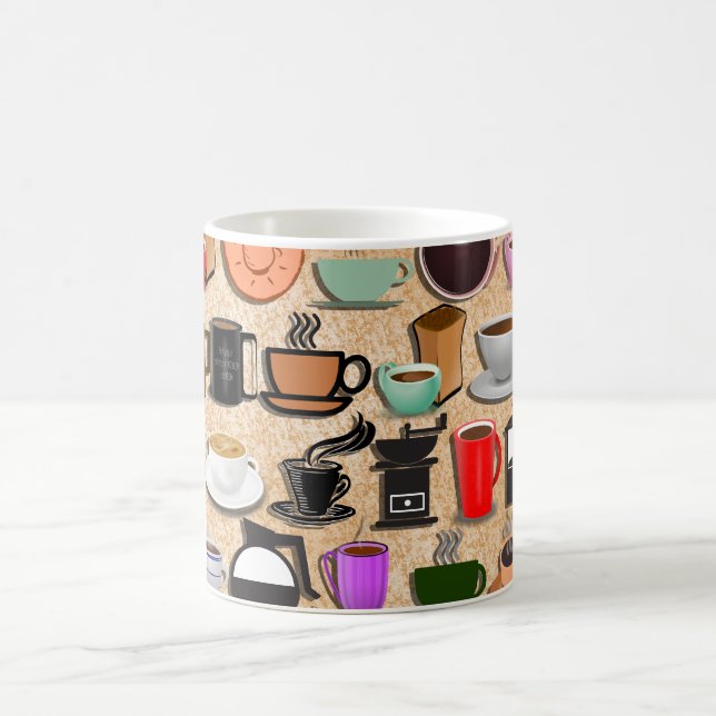 Coffee Mugs on Cream (Center)