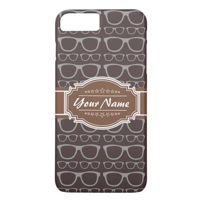 Coffee Nerd Hipster Glasses Personalized Case-Mate iPhone Case (Back)
