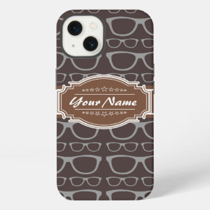 Coffee Nerd Hipster Glasses Personalized iPhone 13 Case