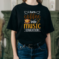 Coffee Notes Teacher Tshirt