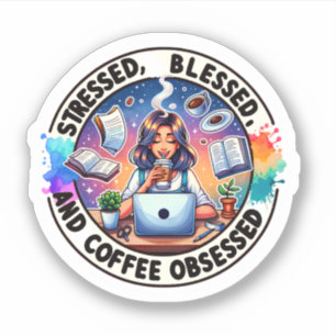 Coffee Obsessed Vinyl Sticker