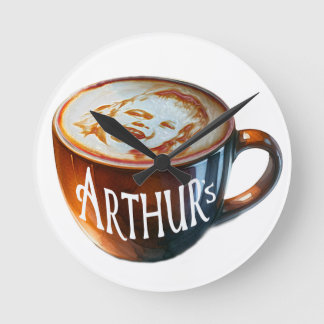 coffee o'clock round clock