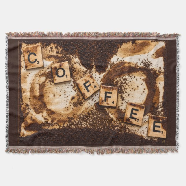 Coffee on Coffee Throw Blanket (Front)