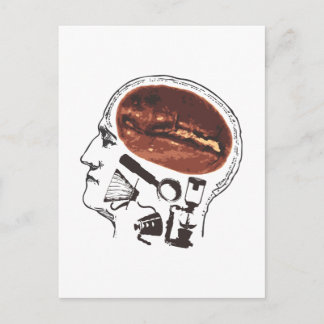 Coffee On the Brain Postcard