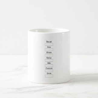 Coffee Order Chart Mug