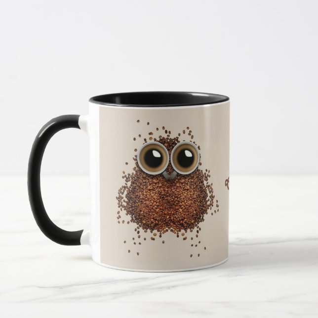 Coffee Owl custom name mugs (Left)