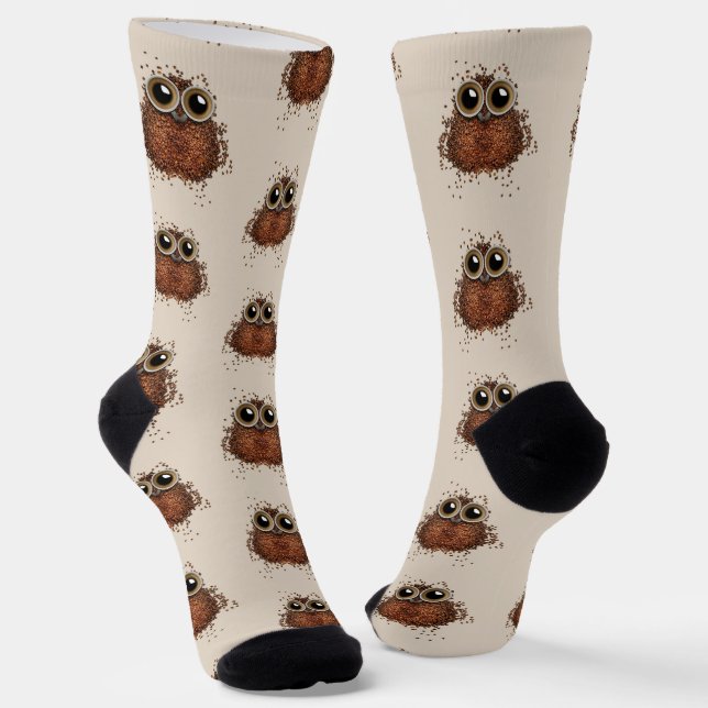 Coffee Owl Socks (Angled)