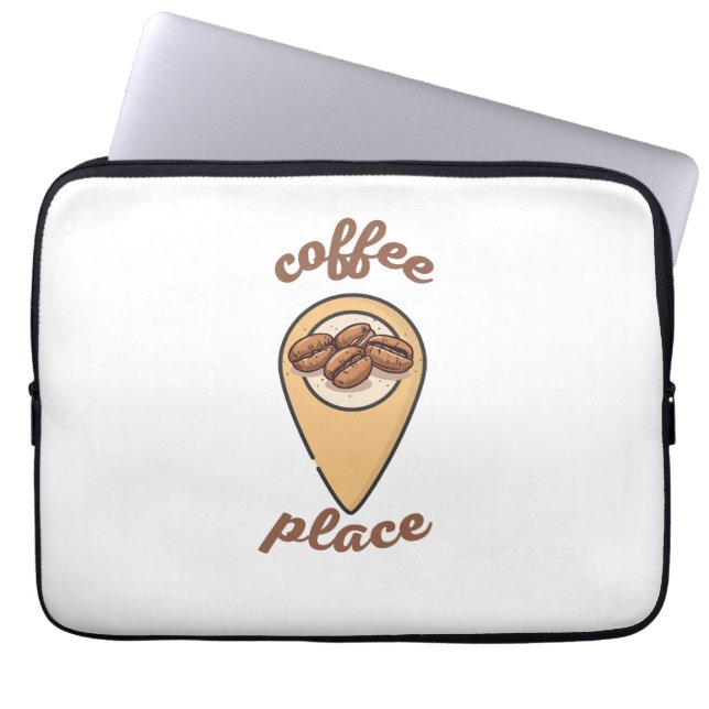 coffee palce notebook laptop sleeve (Front)