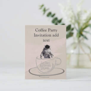 Coffee Party Invitation Postcard