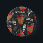 Coffee pattern 2 inch round button<br><div class="desc">For true lovers of coffee</div>