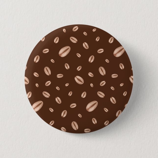 Coffee pattern 2 inch round button (Front)