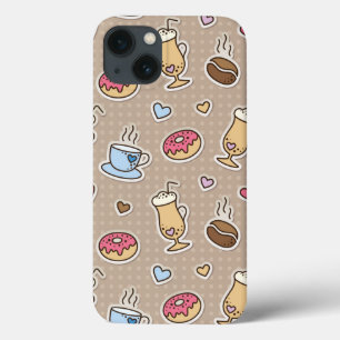 Coffee pattern iPhone 13 case