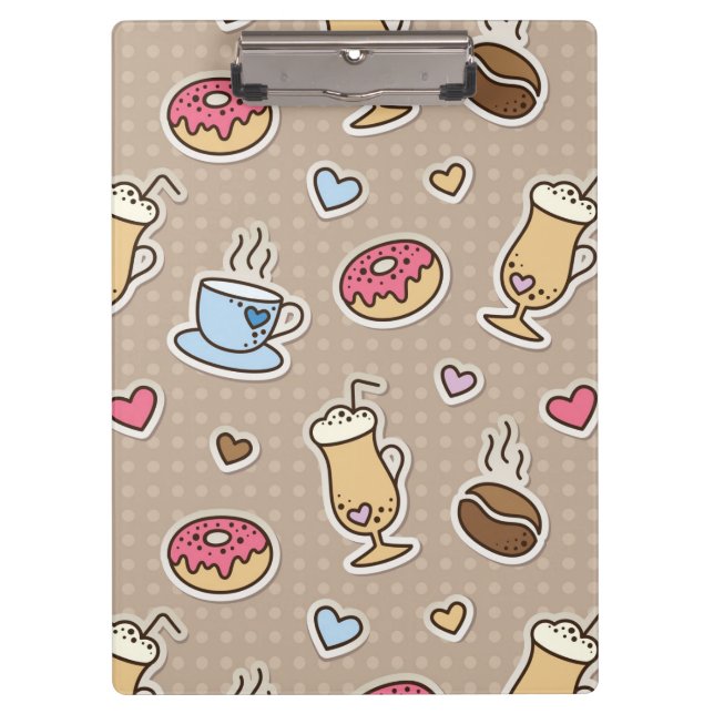 Coffee pattern clipboard (Front)