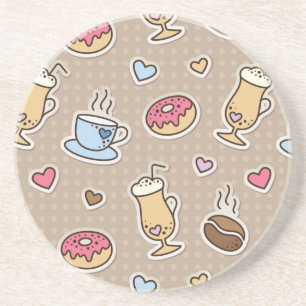 Coffee pattern coaster
