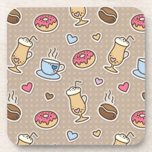 Coffee pattern coaster