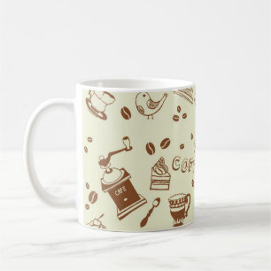 Coffee pattern coffee mug