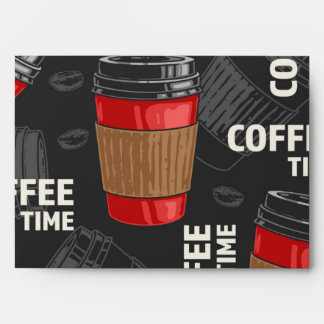 Coffee pattern envelope