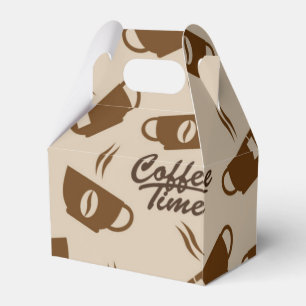 Coffee pattern favor box