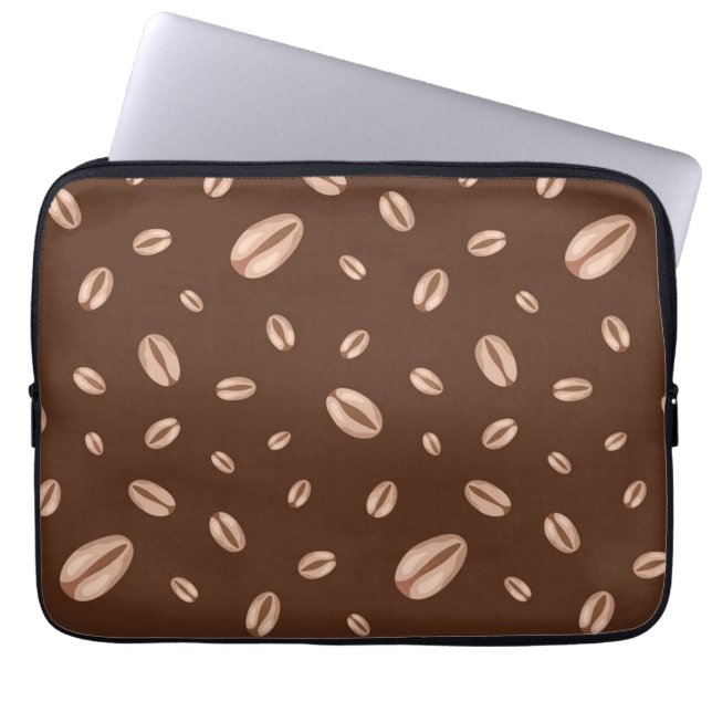 Coffee pattern laptop sleeve (Front)