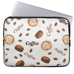 Coffee pattern laptop sleeve