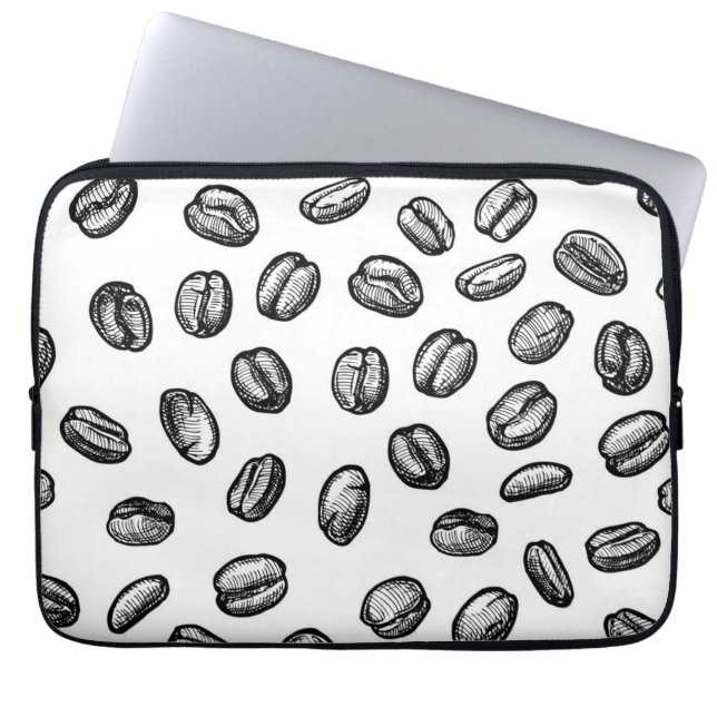 Coffee pattern laptop sleeve (Front)
