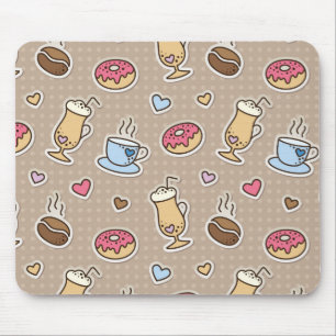Coffee pattern mouse pad