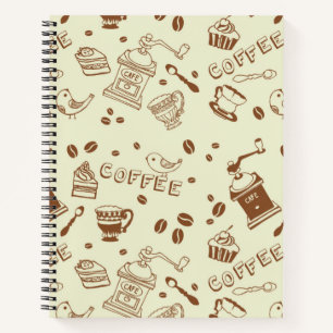 Coffee pattern notebook