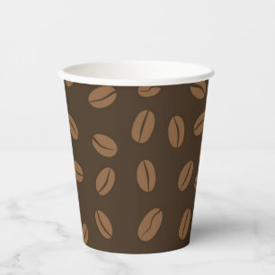 Coffee pattern paper cups