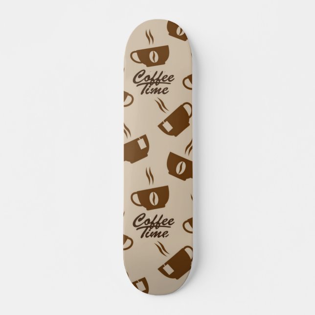 Coffee pattern skateboard (Front)