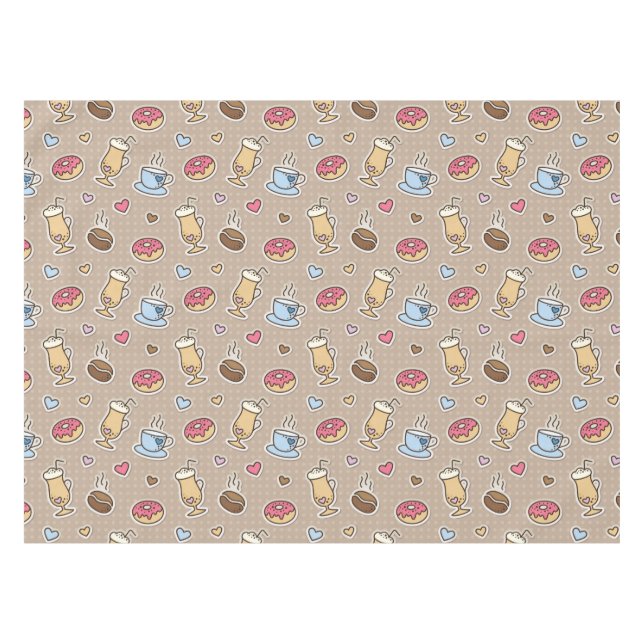 Coffee pattern tablecloth (Front (Horizontal))