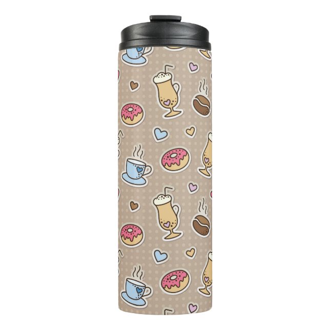 Coffee pattern thermal tumbler (Front)