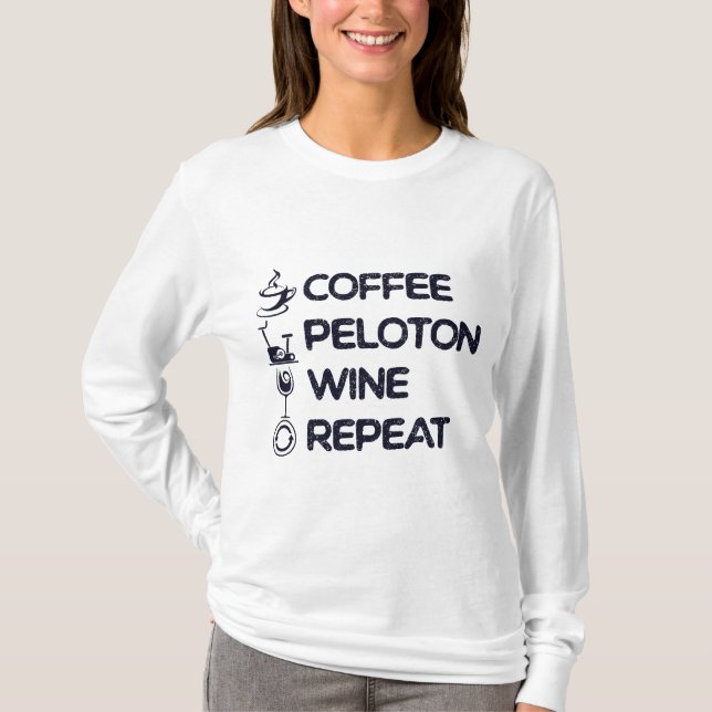Coffee Pelo Wine Repeat T-Shirt (Front)