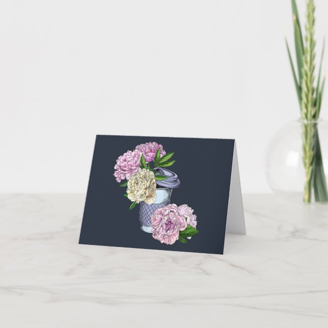 Coffee & Peonies Card (Front)