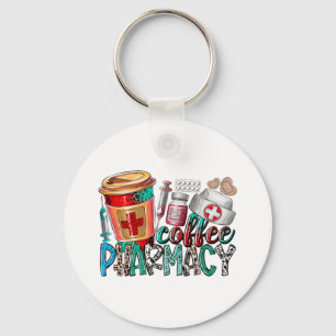 Coffee pharmacy keychain