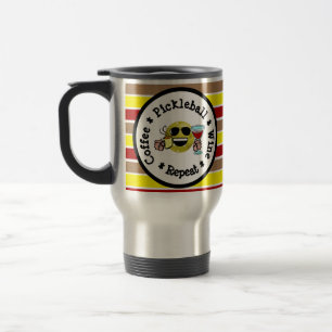 Coffee, Pickleball, Wine, Repeat Pickleball Addict Travel Mug