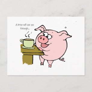 COFFEE PIG POSTCARD
