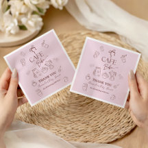 Coffee Pink Bow Cafe Bebe Girl Baby Shower Decor