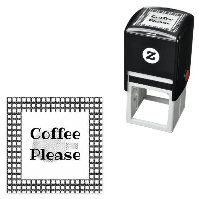 Coffee Please Coffee Cup Self-inking Stamp (In Situ)
