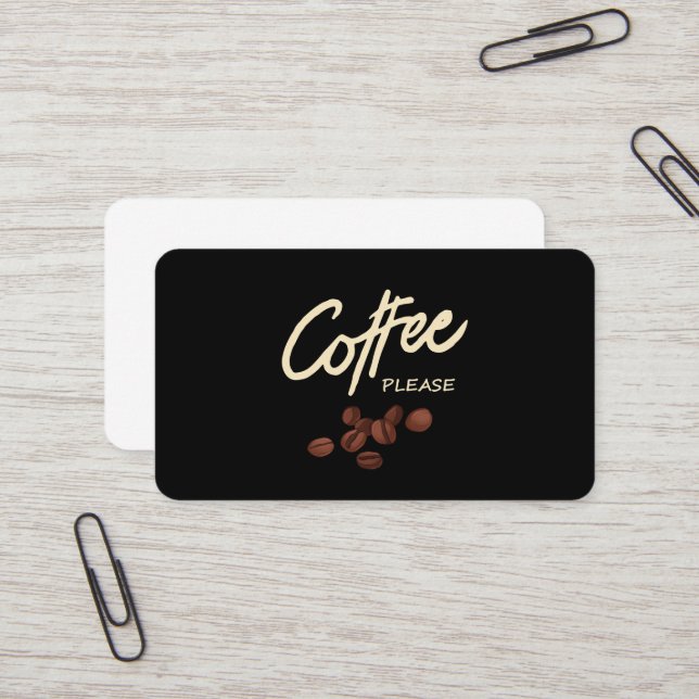 Coffee Please Coffee Lover Business Card (Front/Back In Situ)