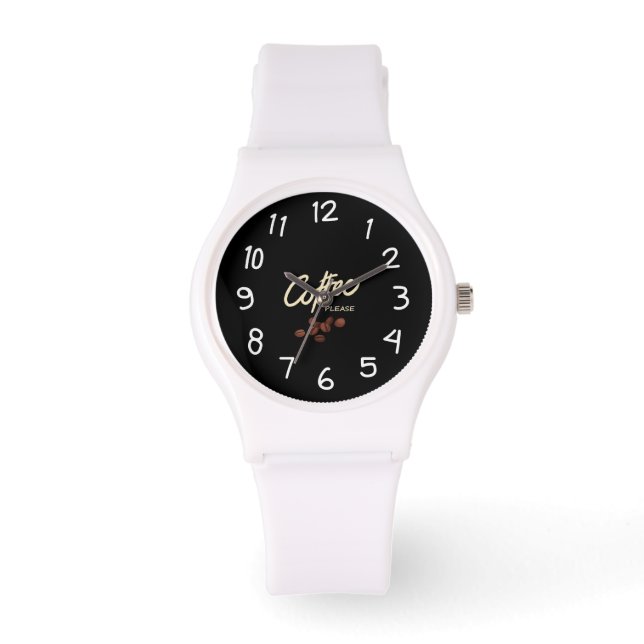 Coffee Please Coffee Lover Watch (Front)