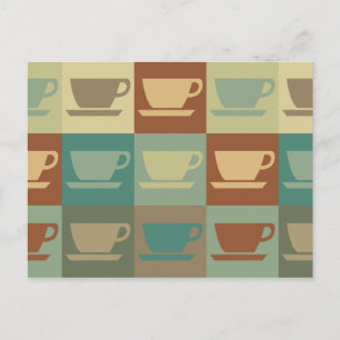 Coffee Pop Art Postcard