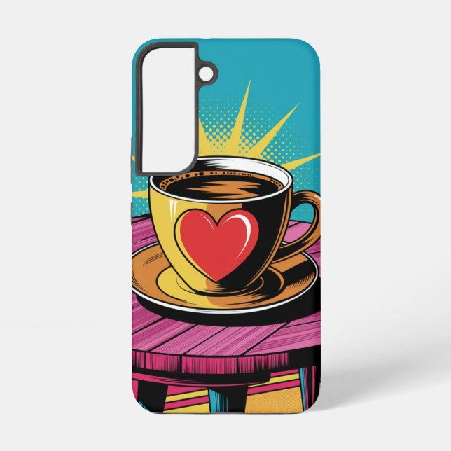 Coffee Pop art Samsung Galaxy S22 Case (Back)