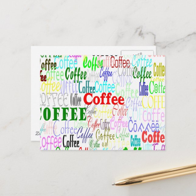Coffee Postcard (Front/Back In Situ)